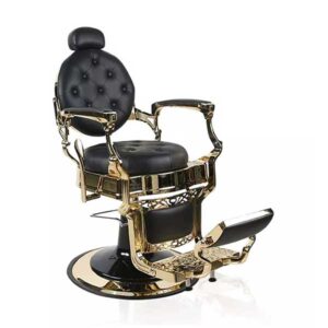 gold barber chair