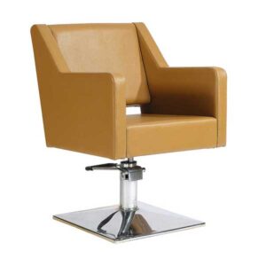 white hair styling chair