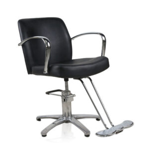 black salon chair