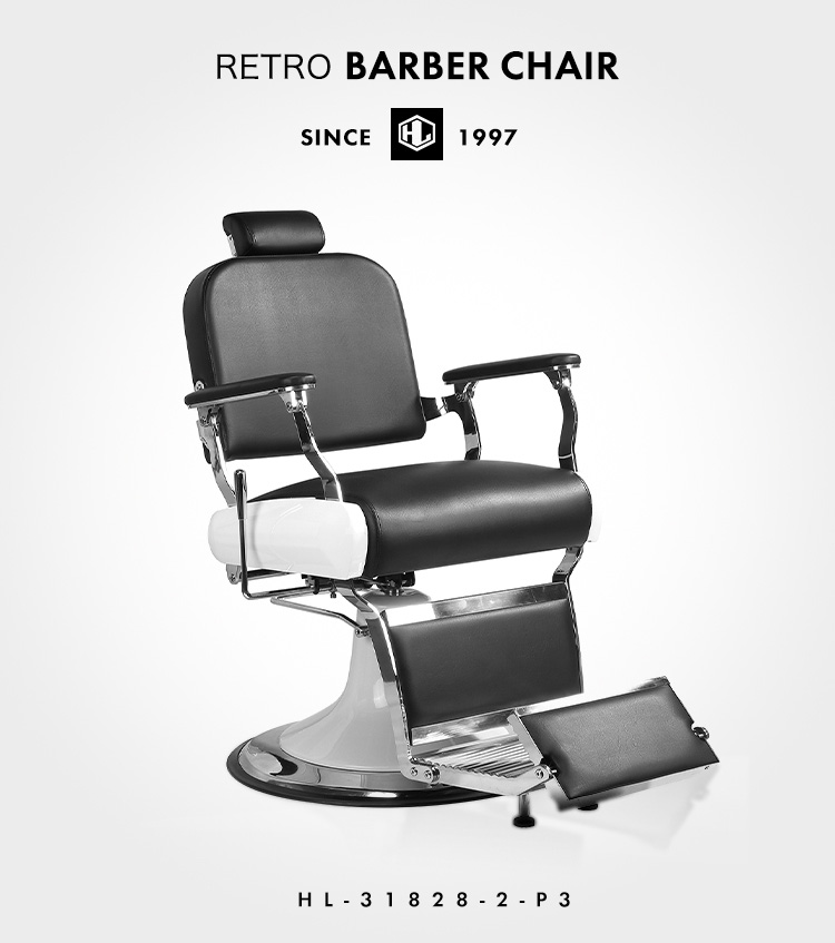 purple barber chair