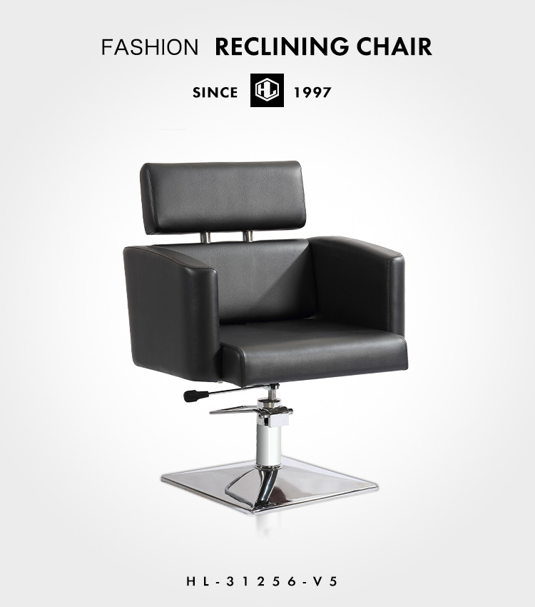 white reclining barber chair